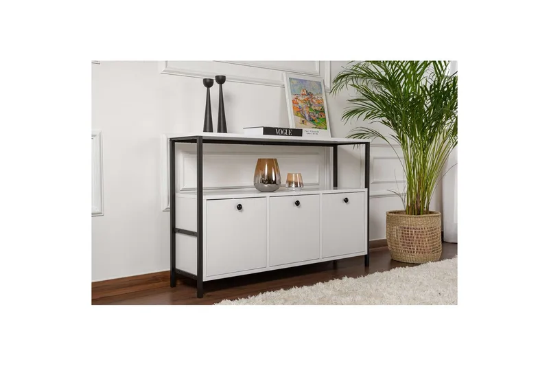 Konsoll Hemani Hvit Sort - Hvit Sort - Møbler - Bord - Avlastningsbord - Gangbord