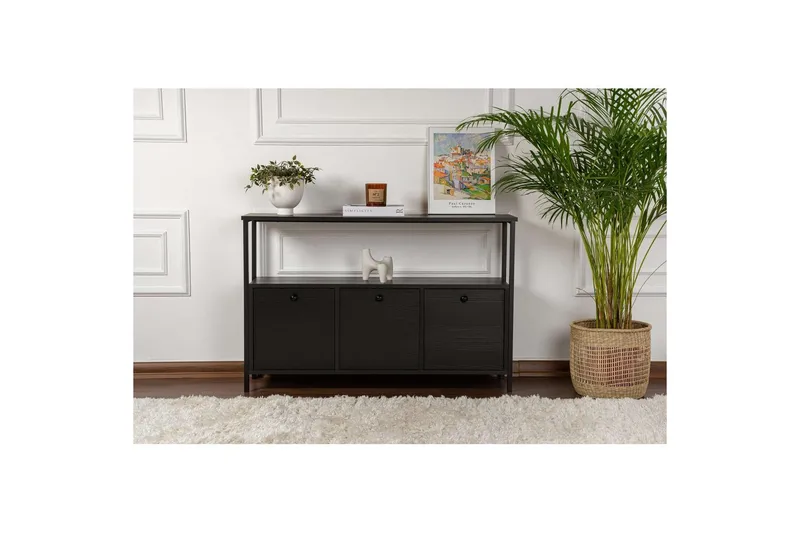 Konsoll Hemani Tre Svart Svart - Tre Svart Svart - Møbler - Bord - Avlastningsbord - Gangbord