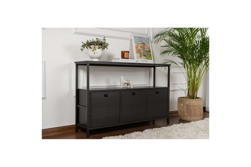 Konsoll Hemani Tre Svart Svart - Tre Svart Svart - Møbler - Bord - Avlastningsbord - Gangbord