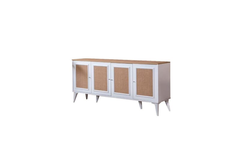 Konsoll Jatinder Hvit / Eik - Mellomfarget tre/Hvit - Møbler - Bord - Avlastningsbord - Gangbord