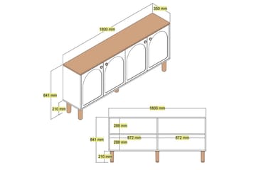 Konsoll Krem - Krem - Møbler - Bord - Avlastningsbord - Gangbord