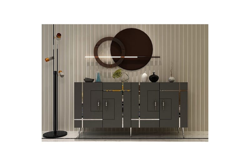 Konsoll Linje Antrasitt / Sølv - Antrasitt / Sølv - Møbler - Bord - Avlastningsbord - Gangbord