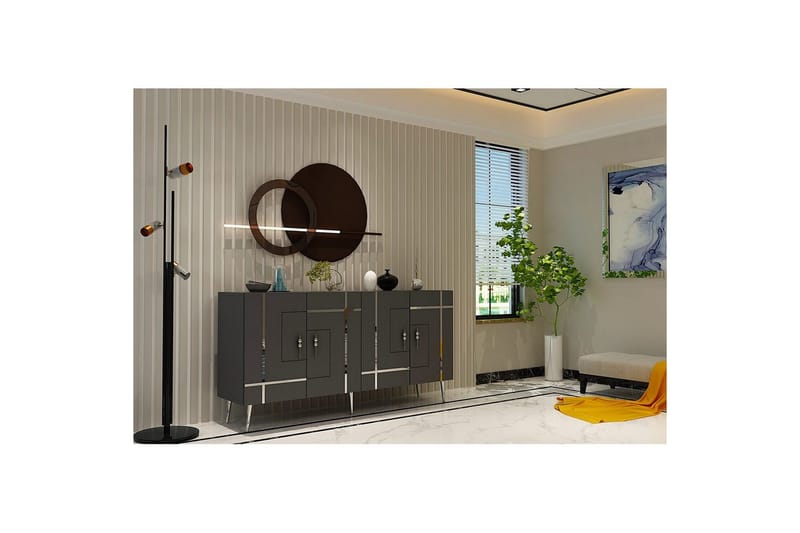 Konsoll Linje Antrasitt / Sølv - Antrasitt / Sølv - Møbler - Bord - Avlastningsbord - Gangbord