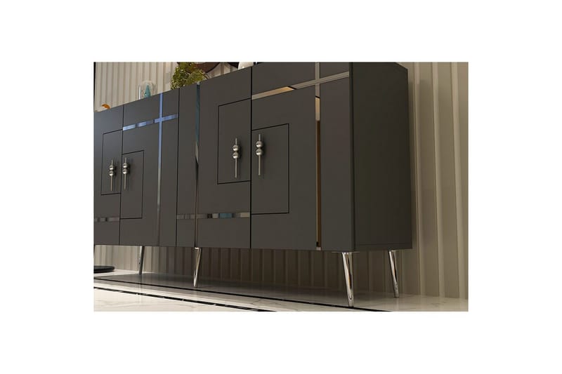 Konsoll Linje Antrasitt / Sølv - Antrasitt / Sølv - Møbler - Bord - Avlastningsbord - Gangbord