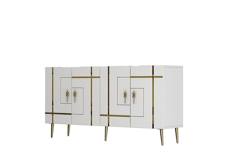 Konsoll Linje Hvit / Gull, Hvit / Gull