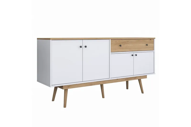 Konsoll Miraenis Valnøtt / Hvit, Mørkebrun/Hvit