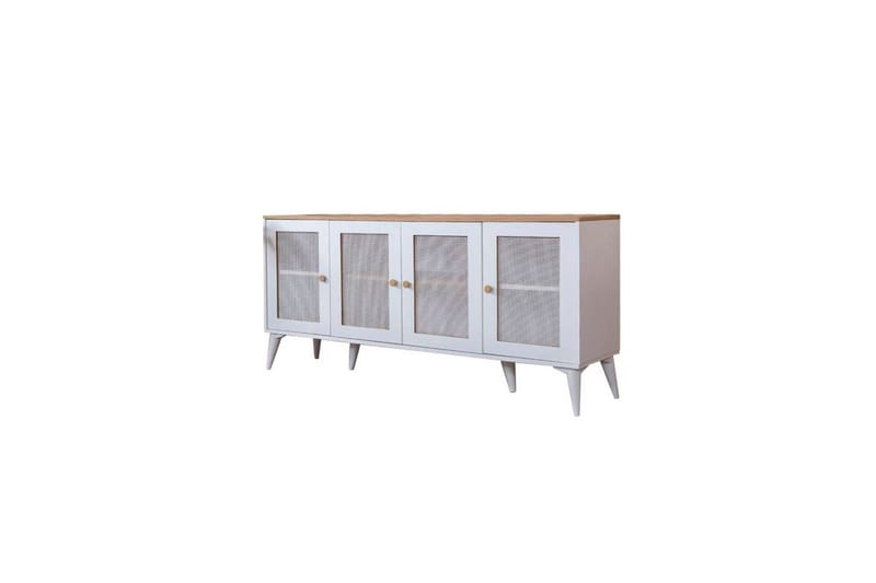 Konsoll Mjudi Hvit / Eik - Hvit / Eik - Møbler - Bord - Avlastningsbord - Gangbord