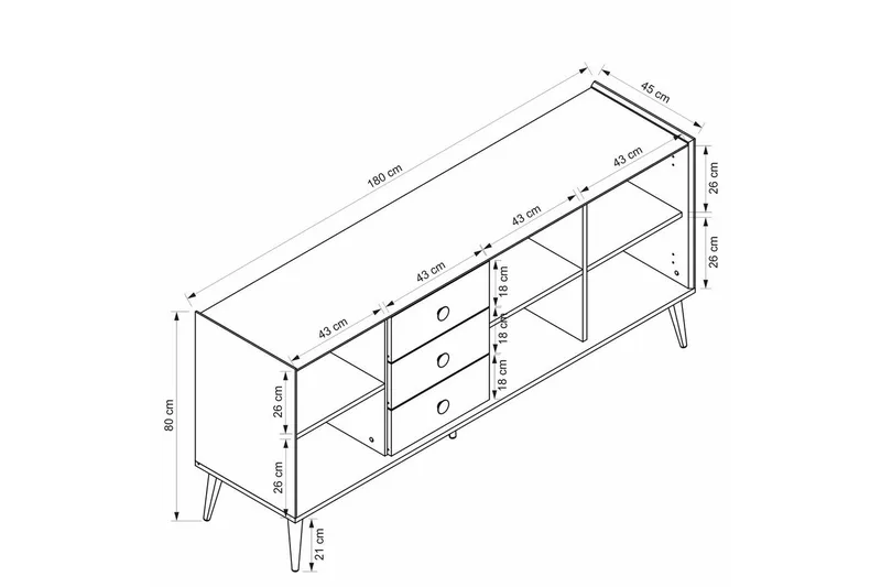 Konsoll Ralor Hvit - Hvit - Møbler - Bord - Avlastningsbord - Gangbord