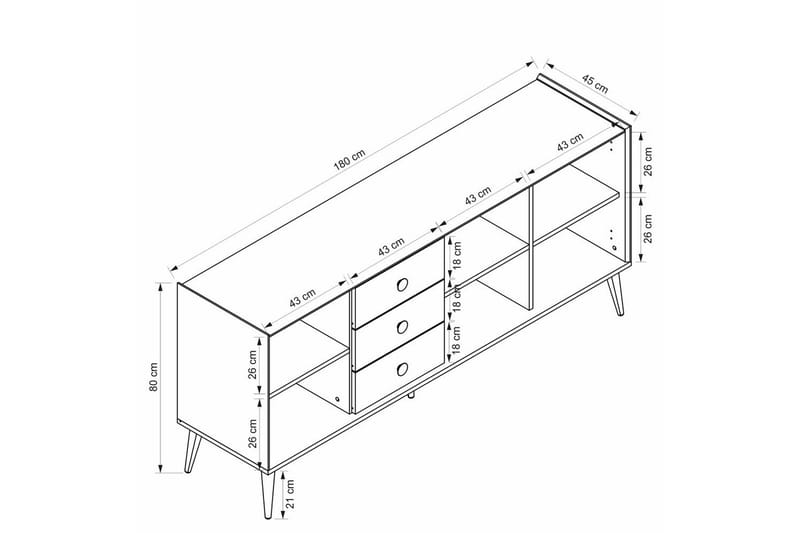 Konsoll Ralor Hvit - Hvit - Møbler - Bord - Avlastningsbord - Gangbord