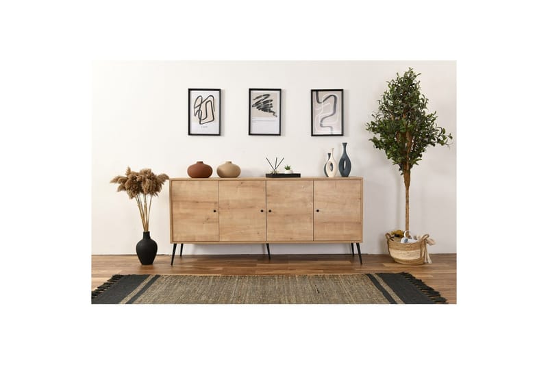 Konsoll Selougate Eik - Mellomfarget tre - Møbler - Bord - Avlastningsbord - Gangbord