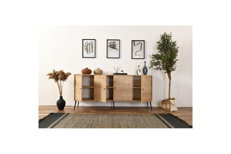 Konsoll Selougate Eik - Mellomfarget tre - Møbler - Bord - Avlastningsbord - Gangbord