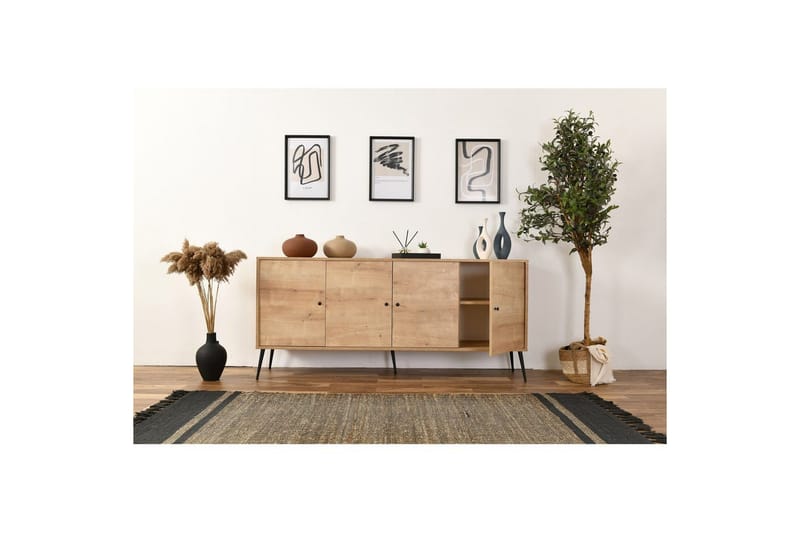 Konsoll Selougate Eik - Mellomfarget tre - Møbler - Bord - Avlastningsbord - Gangbord