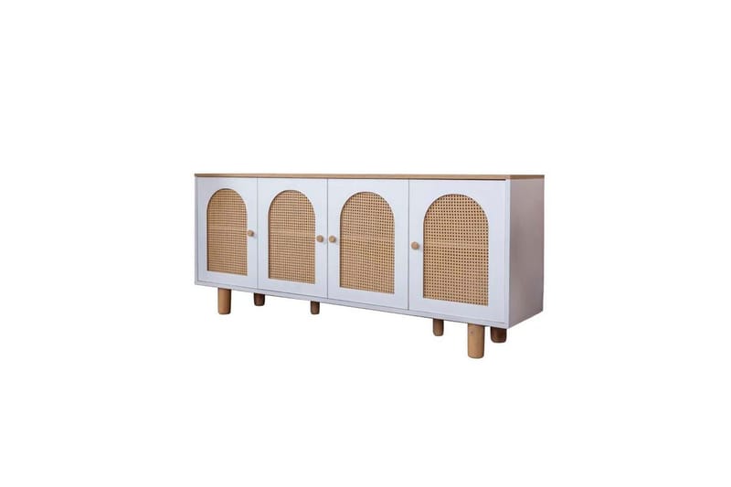 Konsoll Terra Hvit / Eik - Mellomfarget tre/Hvit - Møbler - Bord - Avlastningsbord - Gangbord