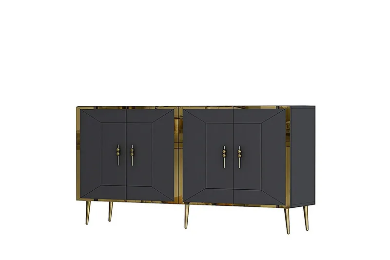 Konsoll Virdel Antrasitt / Gull - Antrasitt / Gull - Møbler - Bord - Avlastningsbord - Gangbord