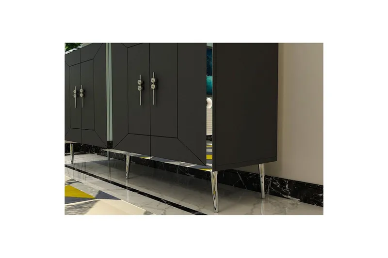 Konsoll Virdel Antrasitt / Sølv - Antrasitt / Sølv - Møbler - Bord - Avlastningsbord - Gangbord