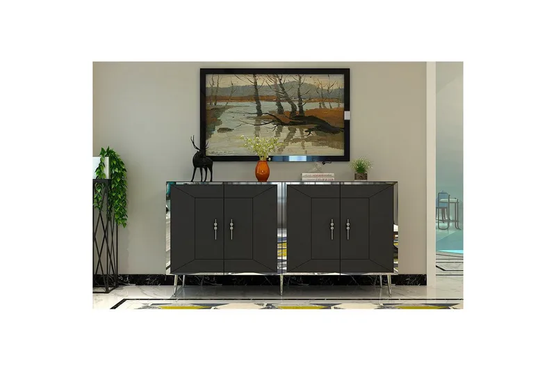 Konsoll Virdel Antrasitt / Sølv - Antrasitt / Sølv - Møbler - Bord - Avlastningsbord - Gangbord