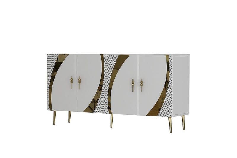 Konsoll Zoman Hvit / Gull, Hvit / Gull