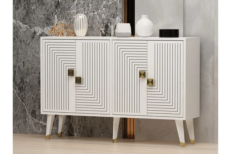 Ahart Konsollbord 120 cm - Hvit - Oppbevaring - Oppbevaringsmøbler - Sideboard & skjenker