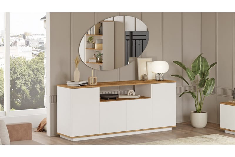 Anari Konsollbord 180 cm - Brun/Hvit - Oppbevaring - Oppbevaringsmøbler - Sideboard & skjenker