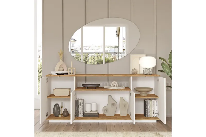 Anari Konsollbord 180 cm - Brun/Hvit - Oppbevaring - Oppbevaringsmøbler - Sideboard & skjenker