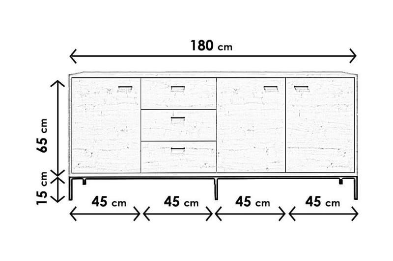 Andifli Konsollbord 18080 cm - Brun - Gangbord - Konsollbord