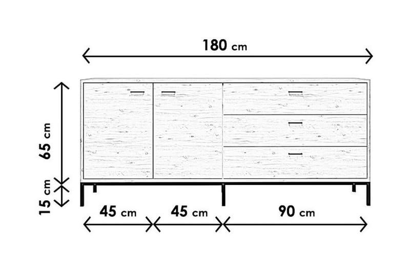 Andifli Konsollbord 18080 cm - Brun - Møbler - Bord - Avlastningsbord - Konsollbord