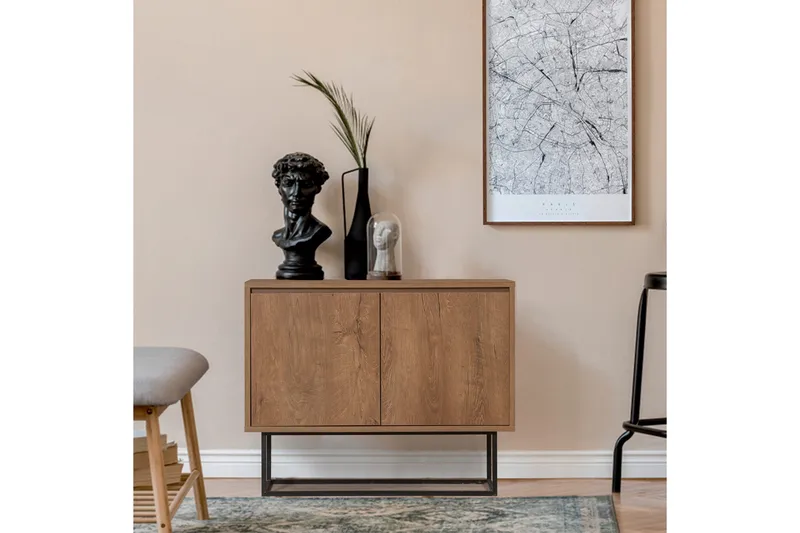 Ardauli Konsoll Sidebord 90 cm - Mørkebrun/Svart - Møbler - Bord - Avlastningsbord - Konsollbord