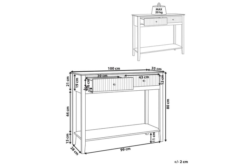 Konsollbord Assisi - Møbler - Bord - Avlastningsbord - Gangbord