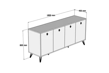 Athodna Konsollbord 180 cm - Mørkebrun - Møbler - Bord - Avlastningsbord - Konsollbord