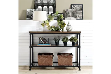 Cassy Konsollbord 121,9 cm Svart/Mørkebrun - Dorel Home - Møbler - Bord - Avlastningsbord - Konsollbord