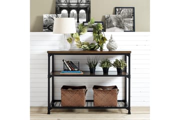 Cassy Konsollbord 121,9 cm Svart/Mørkebrun - Dorel Home - Møbler - Bord - Avlastningsbord - Konsollbord
