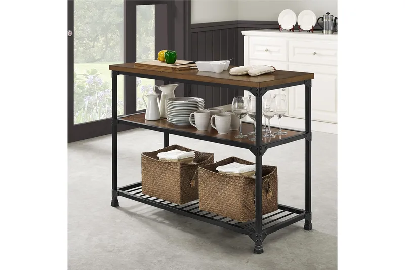 Cassy Konsollbord 121,9 cm Svart/Mørkebrun - Dorel Home - Møbler - Bord - Avlastningsbord - Konsollbord