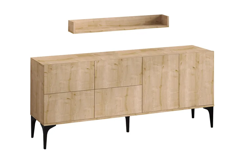 Cerreta Konsoll Sidebord 180 cm - Blå / Natur - Møbler - Bord - Avlastningsbord - Konsollbord