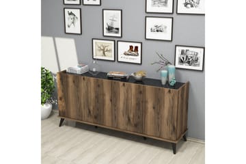 Challur Konsollbord 180 cm - Mørkebrun/Svart/Natur - Møbler - Bord - Avlastningsbord - Konsollbord