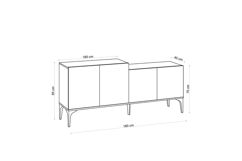 Cottos Avlastningsbord 180 cm - Natur - Møbler - Bord - Avlastningsbord - Konsollbord