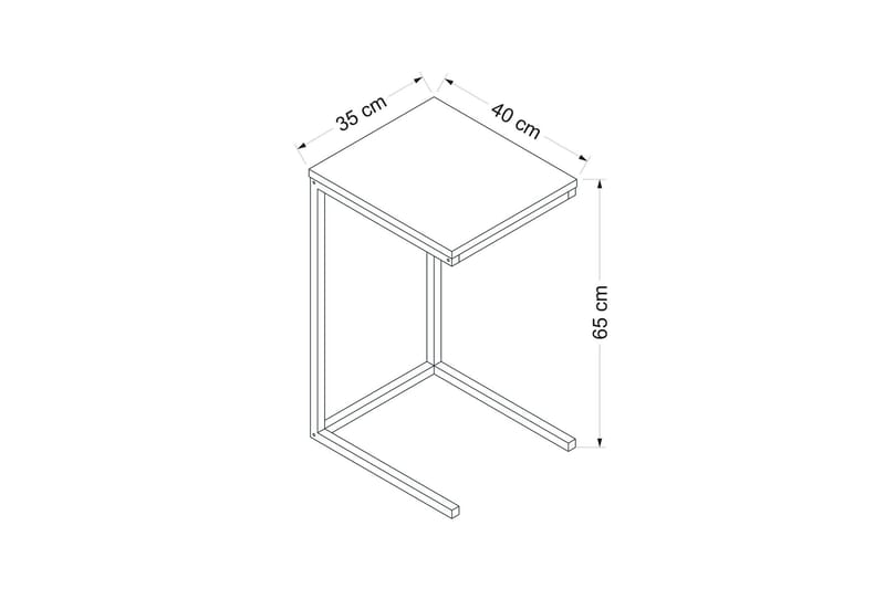 Davin Skjenk 35 cm - Valnøtt - Møbler - Bord - Avlastningsbord - Brettbord og småbord