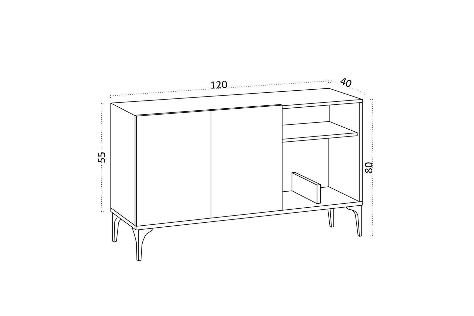 Desgrar Konsollbord 120x80 cm - Blå - Møbler - Bord - Avlastningsbord - Konsollbord