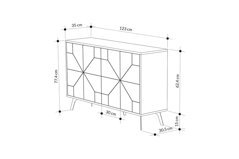 Desgrar Konsollbord 123x62,4 cm - Brun - Gangbord - Konsollbord