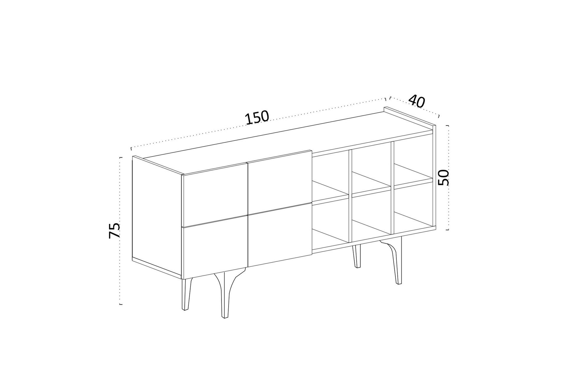 Desgrar Konsollbord 150x75 cm - Hvit - Møbler - Bord - Avlastningsbord - Konsollbord