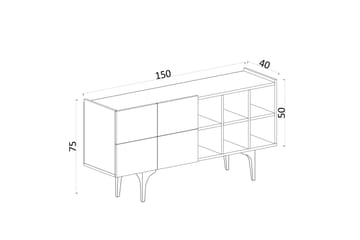 Desgrar Konsollbord 150x75 cm - Hvit - Møbler - Bord - Avlastningsbord - Konsollbord