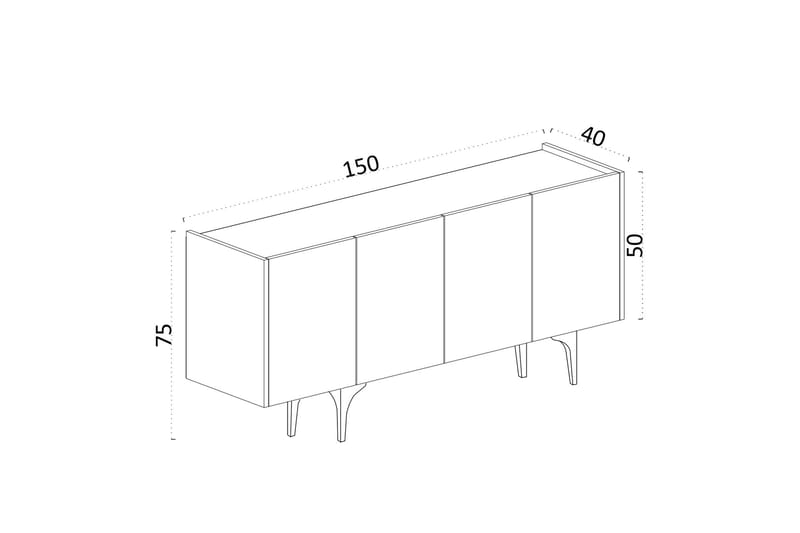 Desgrar Konsollbord 150x75 cm - Hvit - Gangbord - Konsollbord