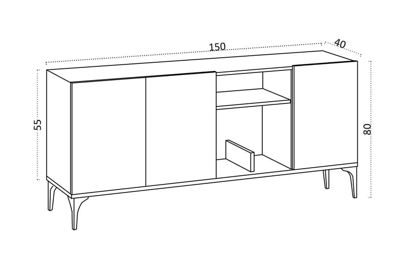 Desgrar Konsollbord 150x80 cm - Blå - Gangbord - Konsollbord