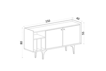 Desgrar Konsollbord 150x80 cm - Hvit - Møbler - Bord - Avlastningsbord - Konsollbord