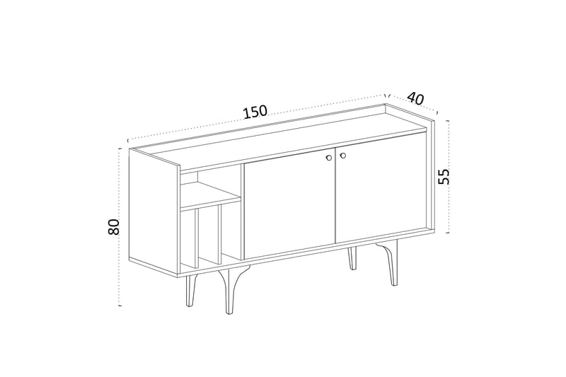 Desgrar Konsollbord 150x80 cm - Hvit - Gangbord - Konsollbord