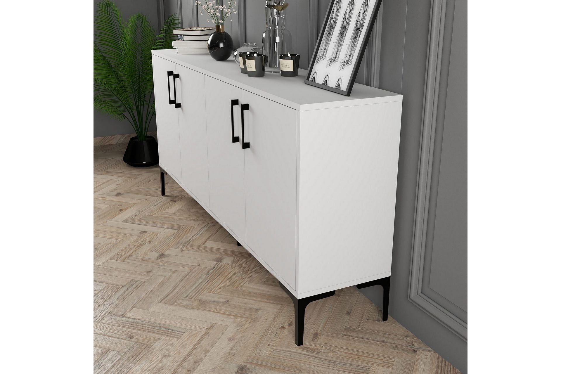 Desgrar Konsollbord 160x78 cm - Hvit - Møbler - Bord - Avlastningsbord - Konsollbord