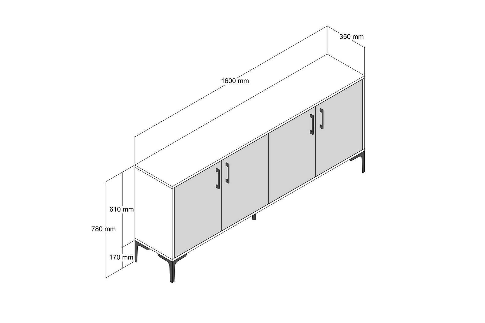 Desgrar Konsollbord 160x78 cm - Hvit - Møbler - Bord - Avlastningsbord - Konsollbord