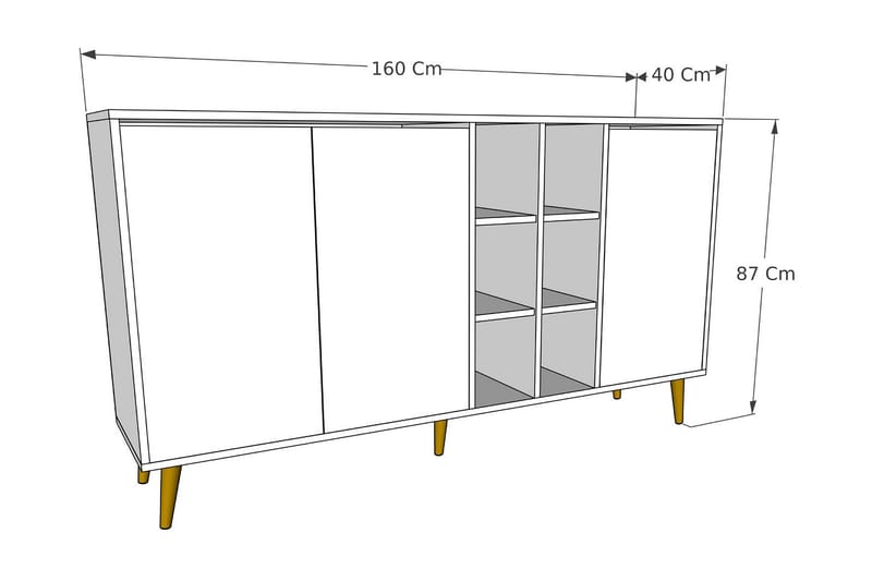 Desgrar Konsollbord 160x87 cm - Flerfarget - Møbler - Bord - Avlastningsbord - Konsollbord