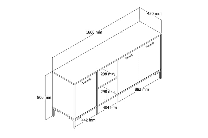 Desgrar Konsollbord 180x80 cm - Brun - Møbler - Bord - Avlastningsbord - Konsollbord