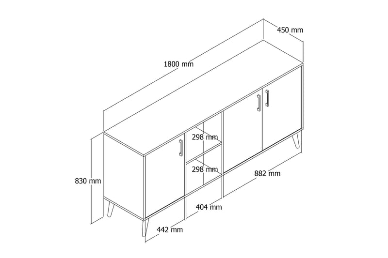 Desgrar Konsollbord 180x80 cm - Brun - Møbler - Bord - Avlastningsbord - Konsollbord