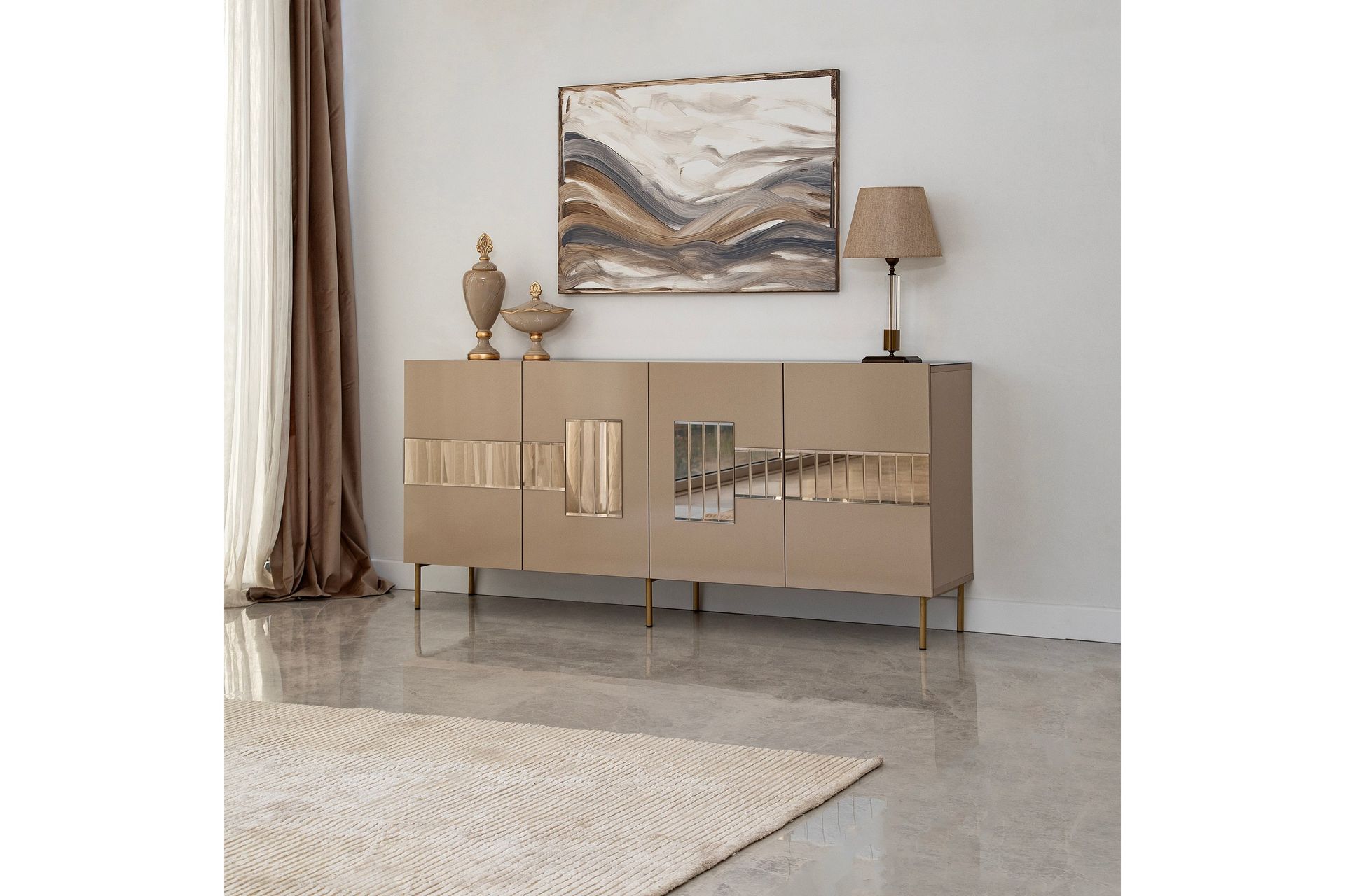 Djarhint Konsollbord 180 cm - Bronse - Møbler - Bord - Avlastningsbord - Konsollbord